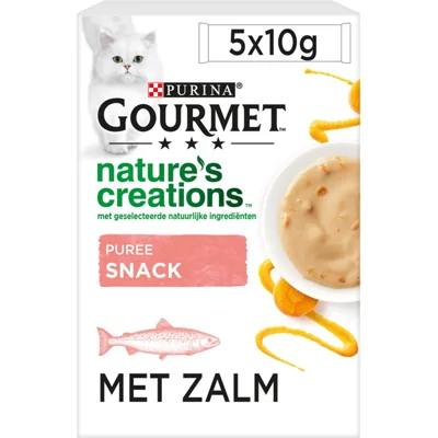 Gourmet Nature's Creations Exquisite Puree Zalm & Wortel - 10 x 10 g