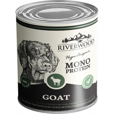 Riverwood Mono Proteïne Hondenvoer - Blik - Geit - 6x400 g