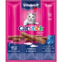 Vitakraft Cat Stick Mini - Kabeljauw & Koolvis - 8 + 2 gratis