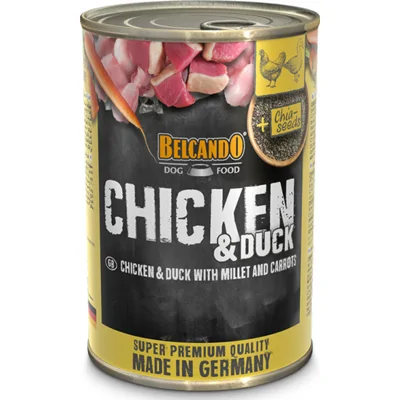 Belcando Natvoer - Kip en eend met gierst en wortelen - 6 x 400 gram