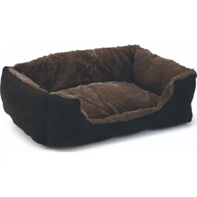 Pluche Ligbed Baboo Zwart/Taupe