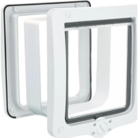 Trixie 4-weg huisdierluik XXL met tunnel 24 x 28 cm Wit