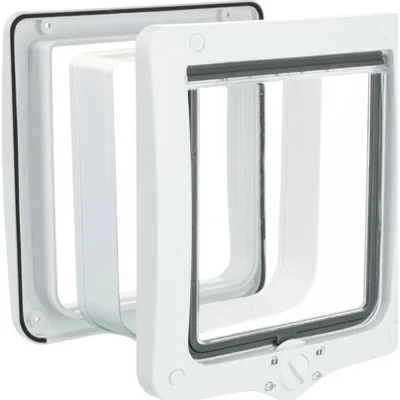 Trixie 4-weg huisdierluik XXL met tunnel 24 x 28 cm Wit