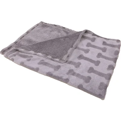 Brekz Sandham deken voor hond en kat grijs 100 x 75 cm