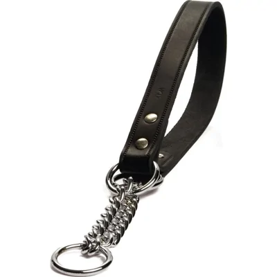 Leren halve sliphalsband voor de hond 55 cm x 25 mm
