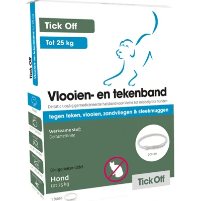Tick Off Vlooien- en tekenband hond 1 x (tot 25 kg)