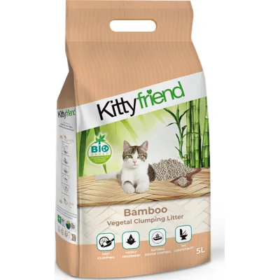 Kitty Friend Kattenbakvulling Vegetal Bamboo Clumping Litter 5 liter