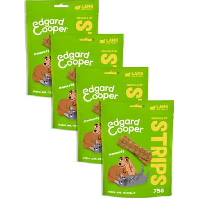 4x Edgard&Cooper Adult Strips Lam&Kalkoen 75 gr