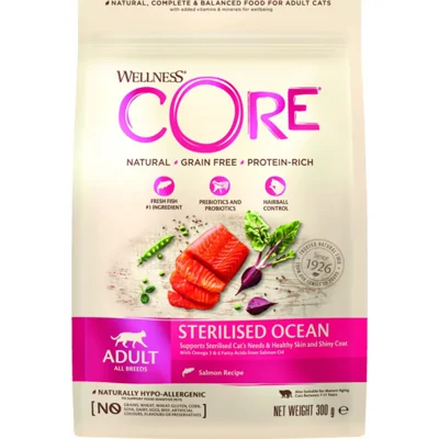 Wellness Core Kattenvoer Sterilised Zalm 300 gr