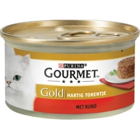 Gourmet Gold Hartig Torentje met Rund natvoer kat 85 gram