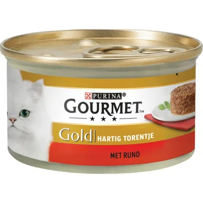Gourmet Gold Hartig Torentje met Rund natvoer kat 85 gram