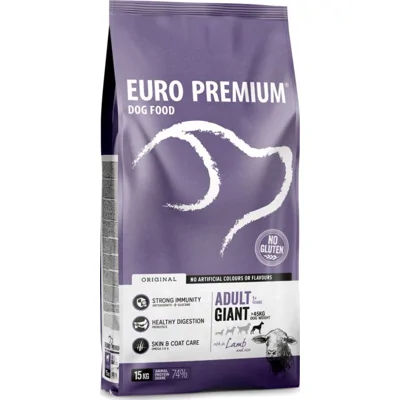 Euro Premium Adult Giant w/Lamb & Rice hondenvoer 15 kg