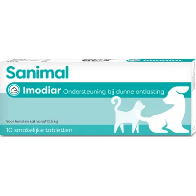 Sanimal Imodiar voor hond en kat 10 tabletten