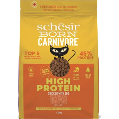 Schesir Born Carnivore Kattenvoer Chicken&Egg 1,25 kg