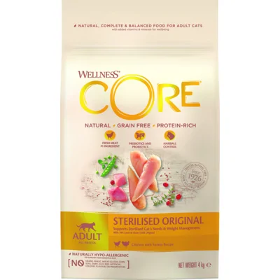 Wellness Core Kattenvoer Sterilised Kip - Kalkoen 4 kg