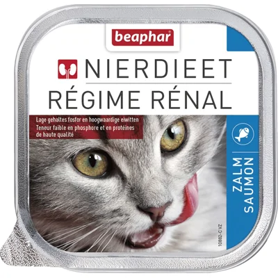 Beaphar Nierdieet Kattenvoer - Zalm - 16 x 100 g