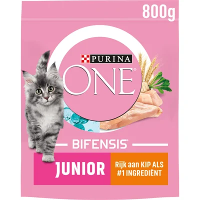 Purina One Junior Kip Volkoren Kat 800 gr