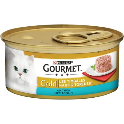 Gourmet Gold Hartig Torentje met Tonijn natvoer kat 85 gram
