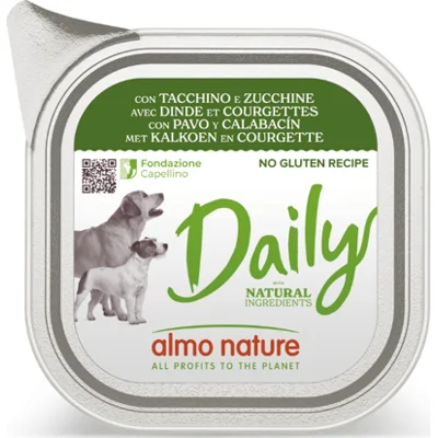 Almo Nature Daily met kalkoen en courgette natvoer hond 32 x 100 g