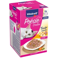 Vitakraft Poésie Création in saus natvoer kat multipack (6 x 85 g) 1 verpakking product name