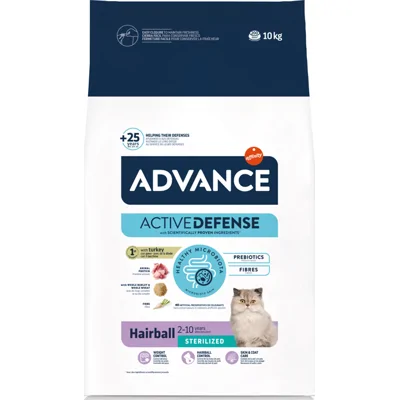 Advance Sterilized High Protein Hairball kattenvoer 10 kg