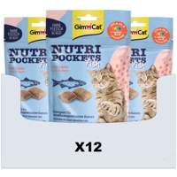 12x GimCat Nutri Pockets Vis met Zalm 60 gr product name