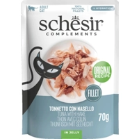12x Schesir Complementary Kattenvoer Tonijn&Heek in Gelei 70 gr