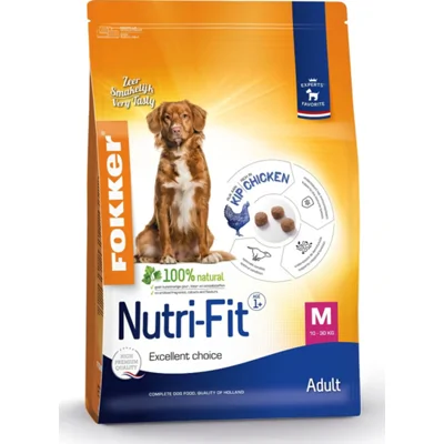 3x Fokker Nutri-Fit Hondenvoer M 2,5 kg