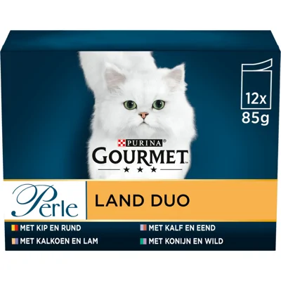 4x Gourmet Perle Mini Filets Multipack Land Duo in Saus 12 x 85 gr