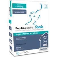 Flea Free Spot-on Combo Anti Vlooien en Teken Druppels Hond 2-10 kg 2 pipetten