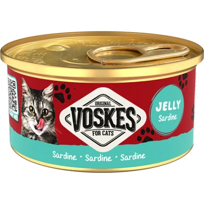 Voskes Kattenvoer Nat Gelei Sardine 85 gr