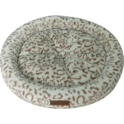 Animal Boulevard Cozy Snowleopard ronde mand wit/bruin XS