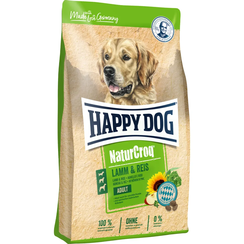 Happy Dog NaturCroq Lamm & Reis (lam en rijst) - 4 kg