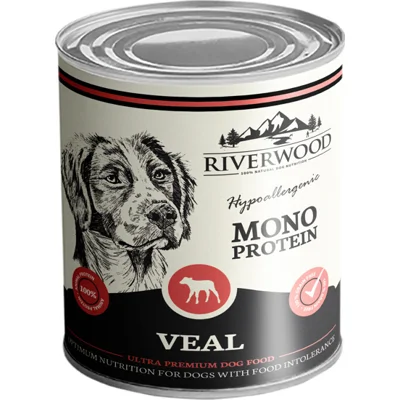 Riverwood Mono Proteïne Hondenvoer - Blik - Kalf - 6x400 g
