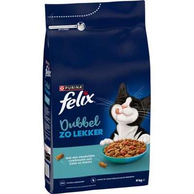 Felix Dubbel Zo Lekker - Adult - Zalm en Zeevis - 4 kg