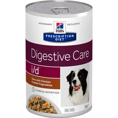 Hill's Prescription Diet I/D Digestive Care hondenvoer nat stoofpotje met Kip en groenten 12x 354g blik