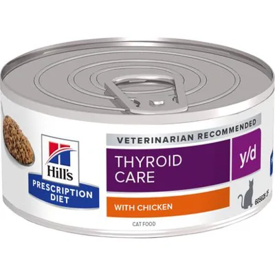 Hill's Prescription Diet y/d Thyroid Care kattenvoer nat 156g blik