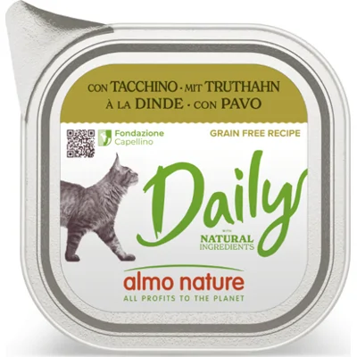 Almo Nature Daily met kalkoen natvoer kat (100 g) 32 x 100 g