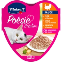 Vitakraft Poésie Création met kalkoen in kaassaus natvoer kat (15 x 85g) 3 verpakkingen product name