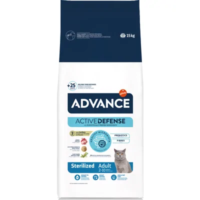 Advance Sterilized High Protein met kalkoen kattenvoer 15 kg