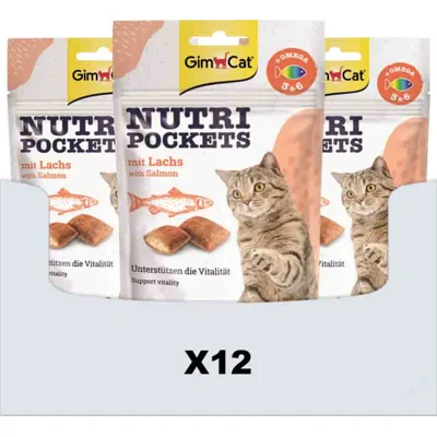 12x GimCat Nutri Pockets Zalm 60 gr