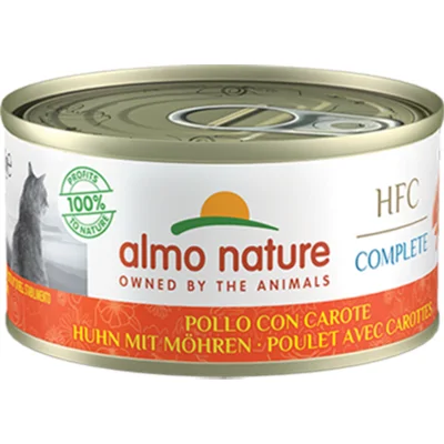 48x Almo Nature HFC Complete Graanvrij Kattenvoer Nat Kip&Wortel 70 gr