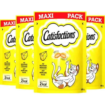 4x Catisfactions Kattensnoepjes Kaas 180 gr
