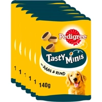 6x Pedigree Tasty Hondensnacks Minis Cheesy Bites 140 gr