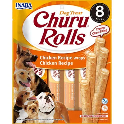 Inaba Churu Hondensnacks Rolls Chicken Wraps 8 x 20 gr
