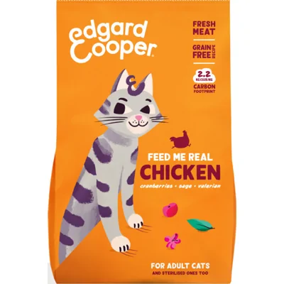 2x Edgard&Cooper Kattenvoer Adult Kip 4 kg