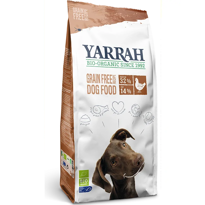 Yarrah Bio Hondenvoer Graanvrij Kip-Vis 10 kg