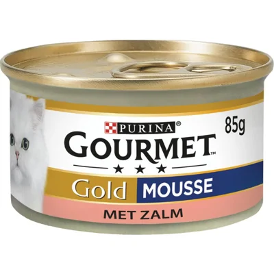 Gourmet Gold Mousse met Zalm natvoer kat 85 gram