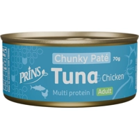 Prins Chunky Paté Adult tonijn met kip natvoer kat 24 x 70 g