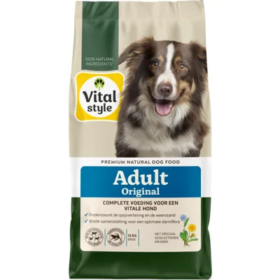 2x Vitalstyle Adult Original Hondenvoer 12 kg